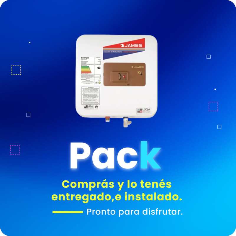Pack Calefón James 30L de Cobre + Instalación Pack Calefón James 30L de Cobre + Instalación