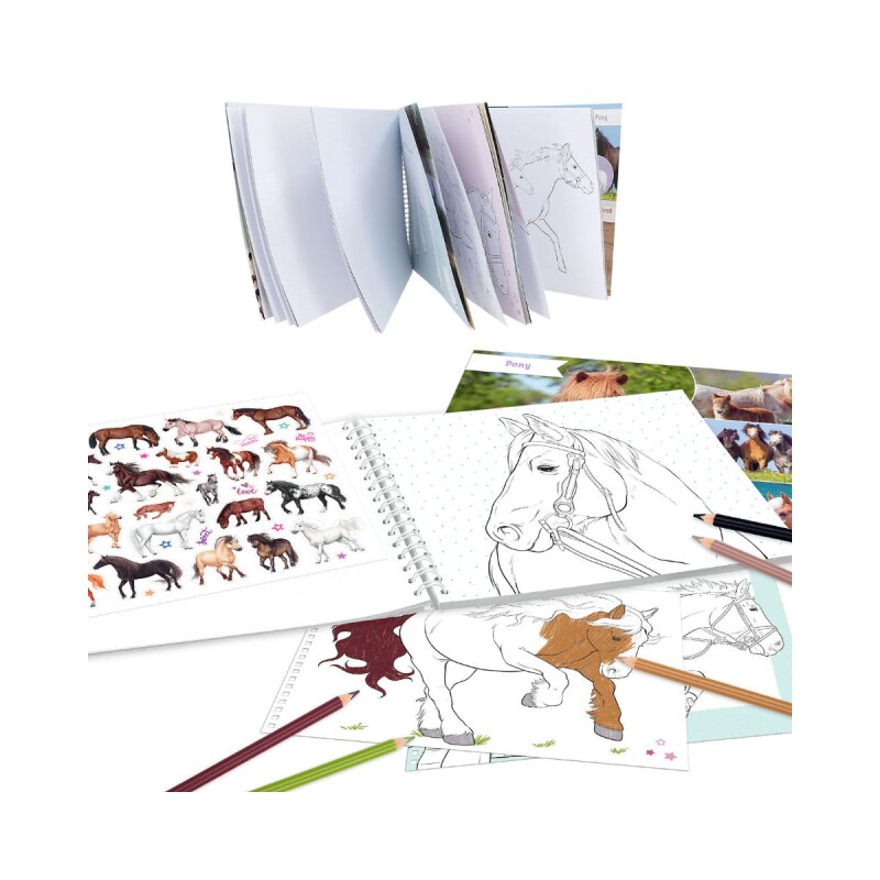 Libro para colorear con 116 stickers Glitter - Miss Melody Libro para colorear con 116 stickers Glitter - Miss Melody
