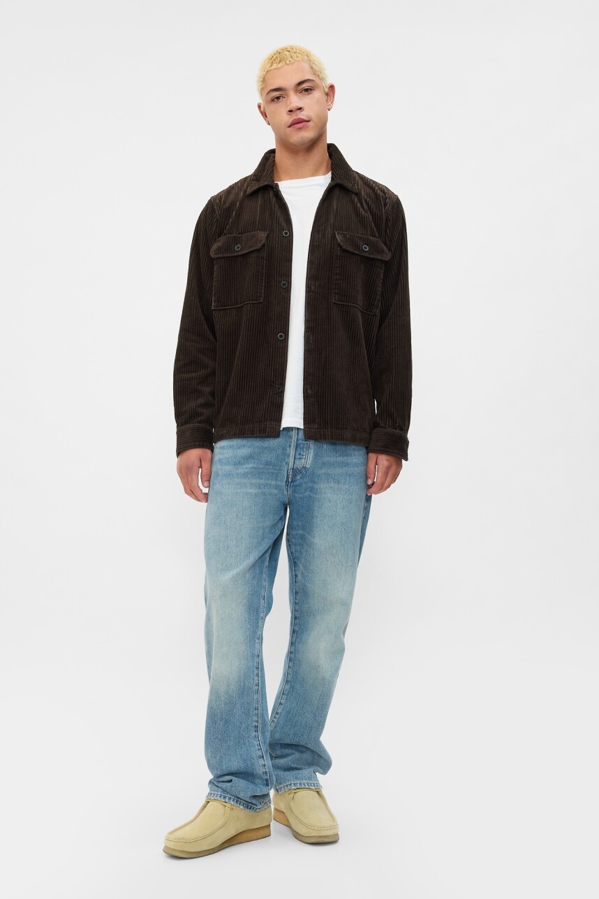 Sobre Camisa De Pana Hombre Terra Brown