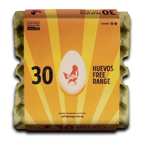 Huevos Sol free range Maple 30 Unidades Huevos Del Sol Maple X30
