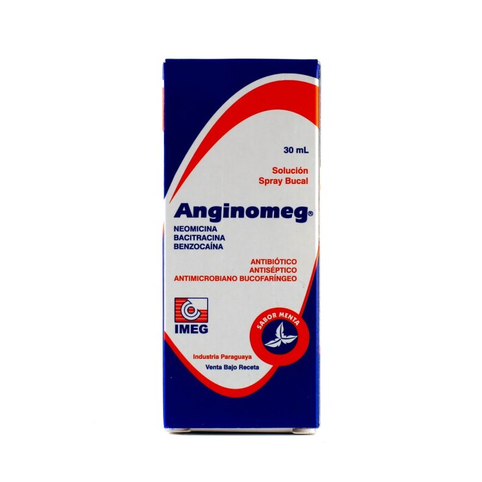 ANGINOMEG SOL. SPRAY BUCAL FR. X 30 ML. única