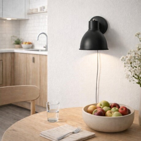 ARTEFACTO DECORATIVO DE PARED ALPHA Luminara de Pared Alpha Negro