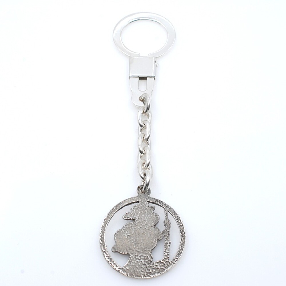 Llavero en plata con imagen de San Cristobal Llavero en plata con imagen de San Cristobal