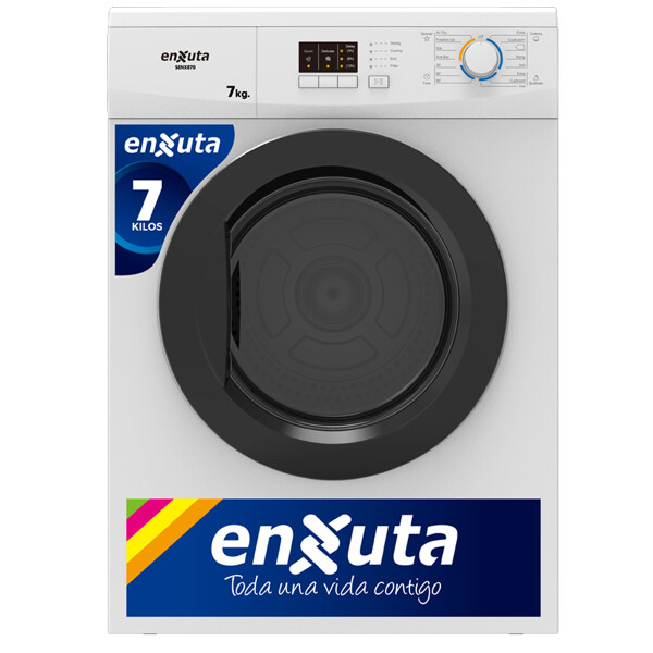 SECARROPA CARGA FONTAL BLANCO POR VENTILACIÓN DE AIRE DE 7 KG ENXUTA SECARROPA CARGA FONTAL BLANCO POR VENTILACIÓN DE AIRE DE 7 KG ENXUTA