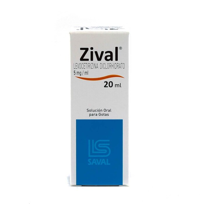 ZIVAL 5 MG. GOTAS FR. X 20 ML. única