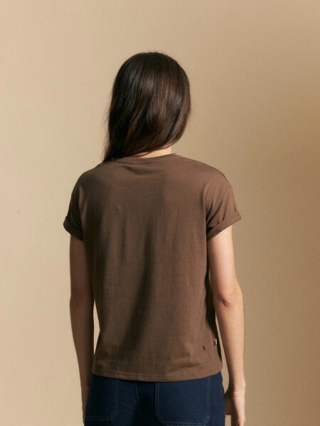 T-SHIRT ALLIE ALMENDRO CAFE