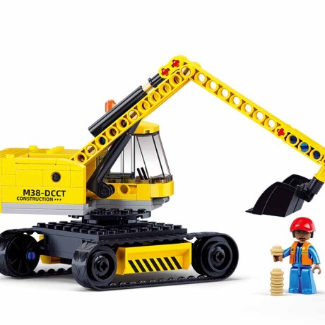 Pequeña Excavadora para armar+Figura 152 Piezas Pequeña Excavadora para armar+Figura 152 Piezas