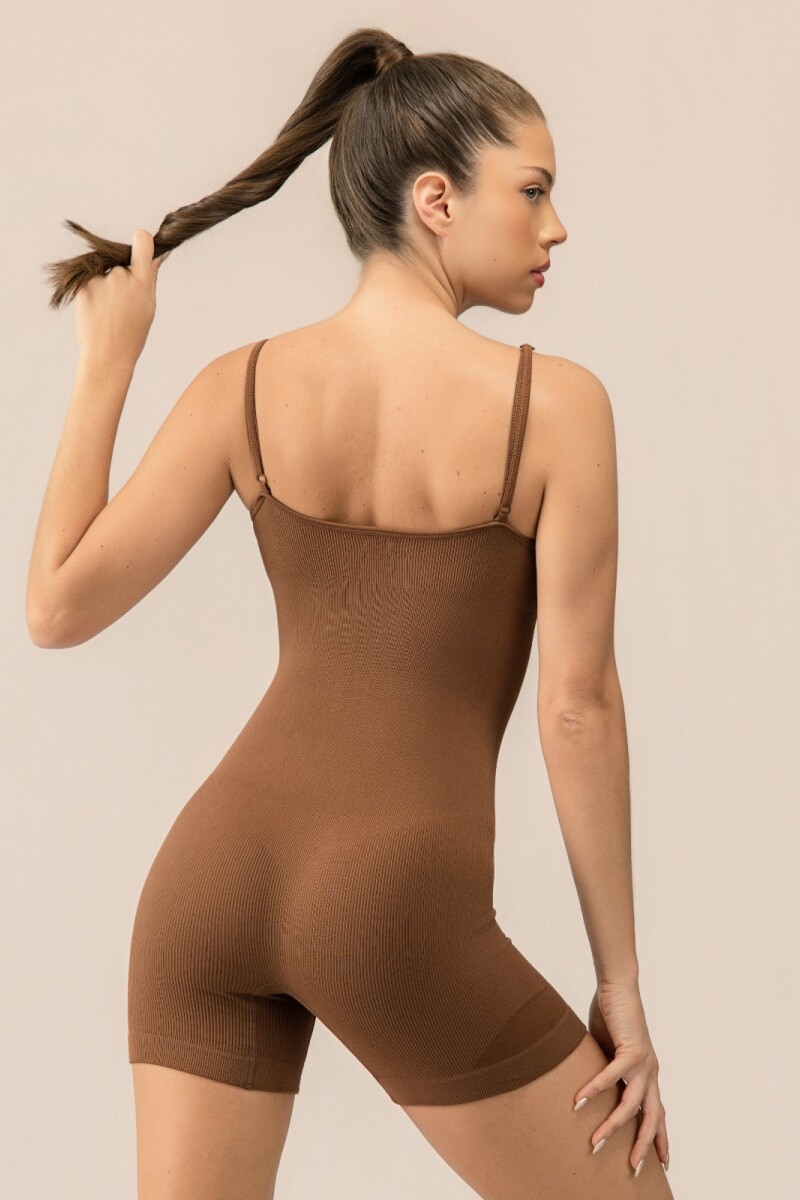 Enterizo Seamless. Marron