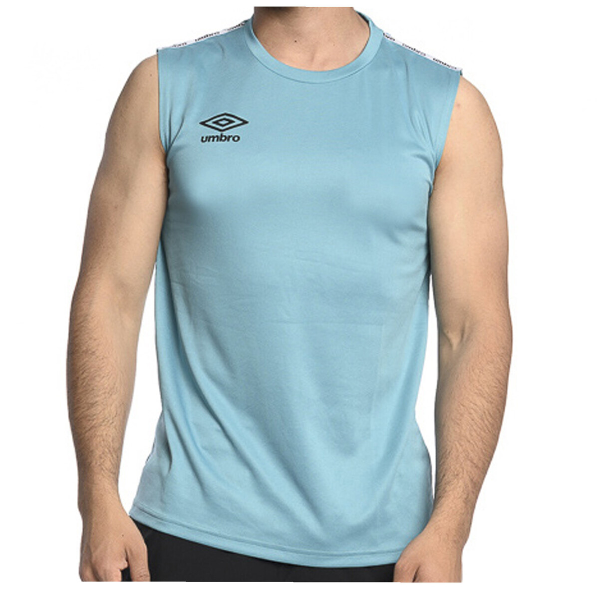 Remera de Hombre Umbro Musculosa Taped Adulto - Verde - Negro - Blanco 