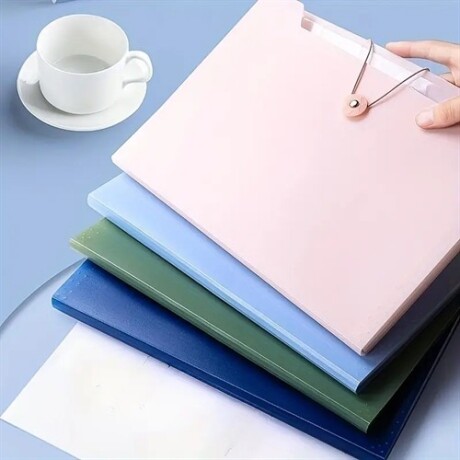 Carpeta con folios y elastico A4 Celeste