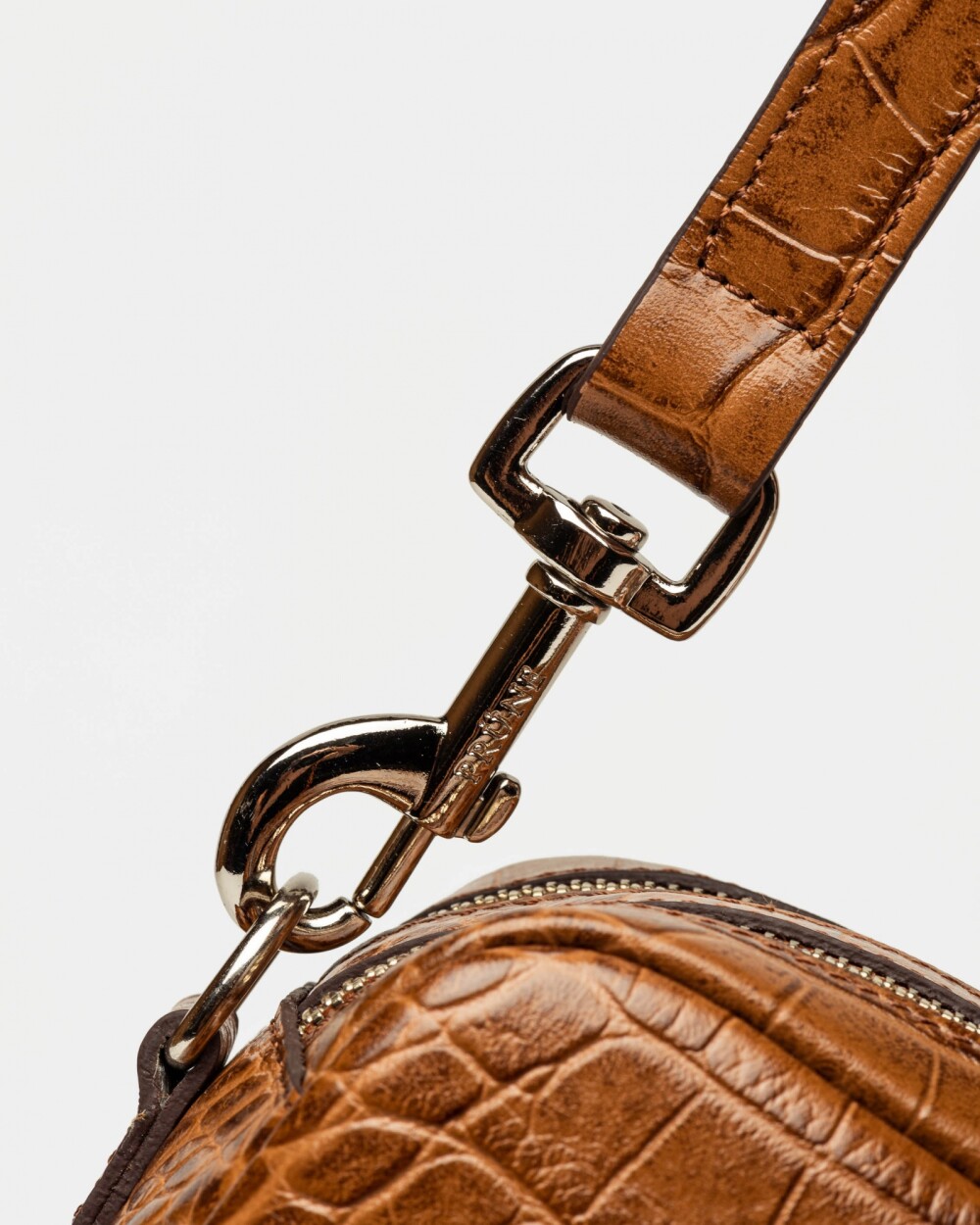 Bandolera New Eterial Croco Shine Cuoio