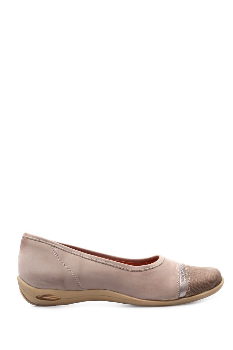 Balerina Suela Burbuja en Cuero Taupe