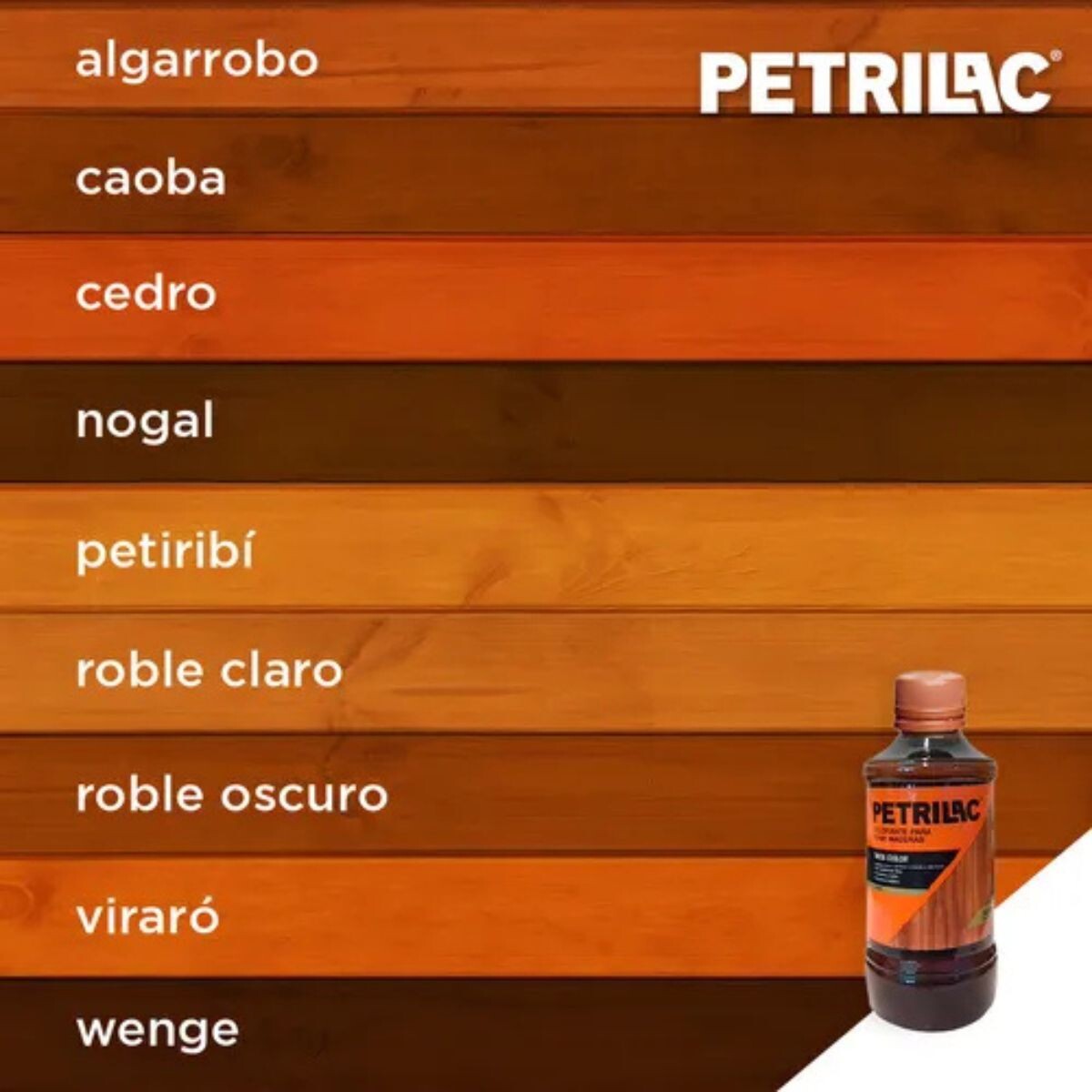 TINTA PARA MADERA 60CC PETRILAC Caoba