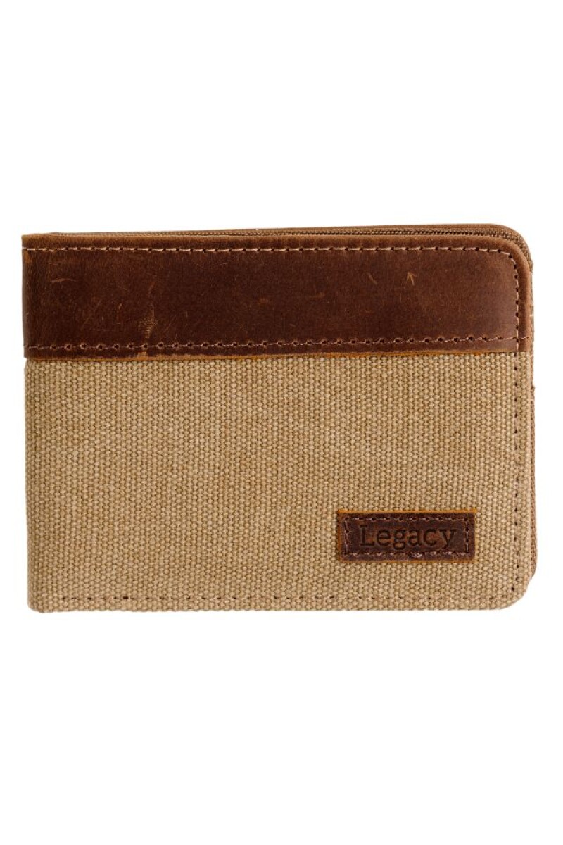 BILLETERA CANVAS - Beige 
