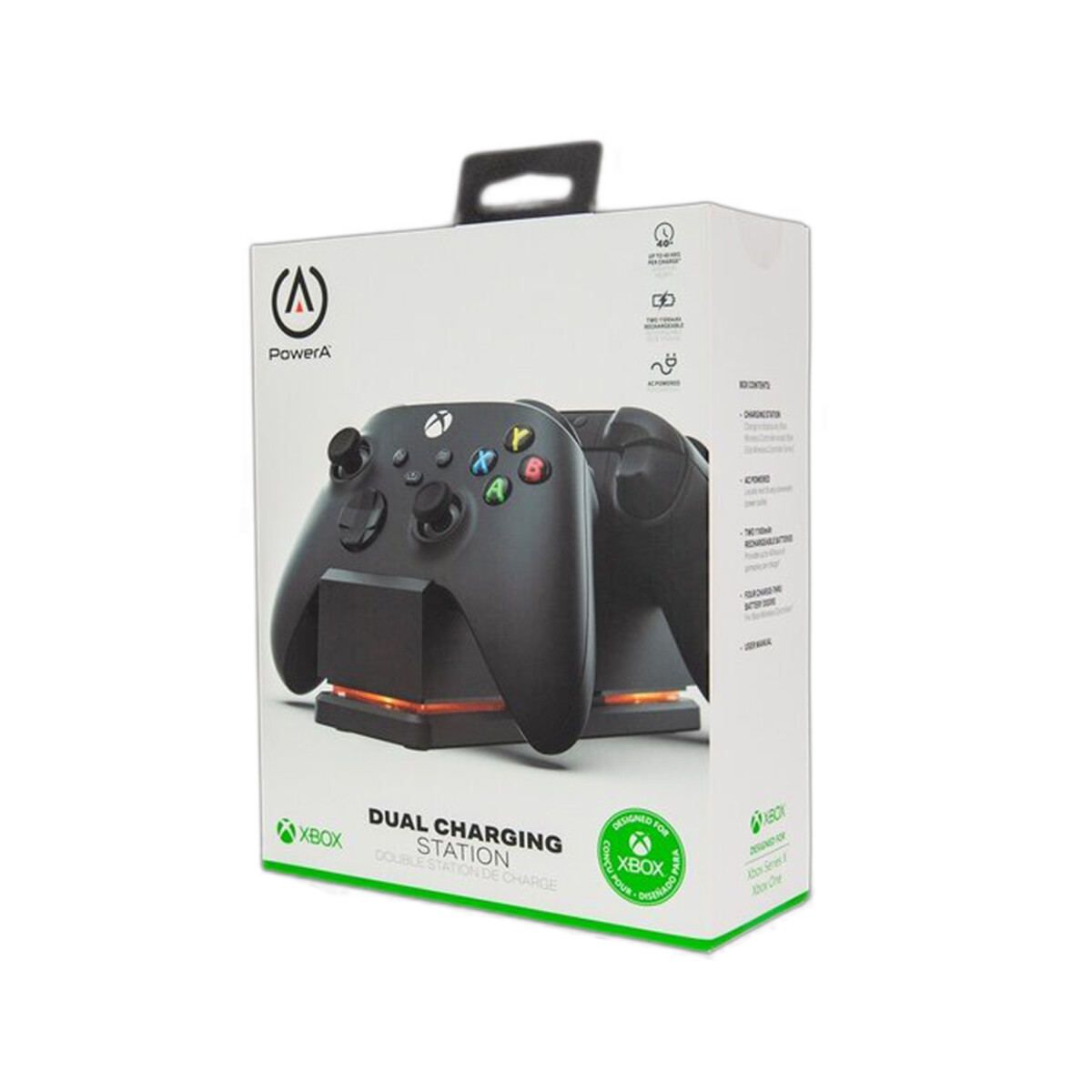 Cargador Doble Para Joystick Xbox One Xbox Serie X Y S Hasta 40 Hrs De uso 