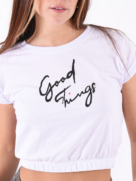 REMERA GOOD THINGS BLANCO