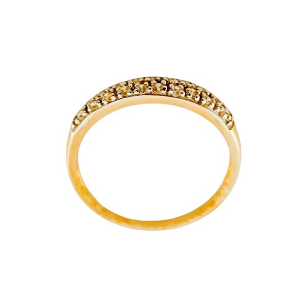 Anillo doble Sin Fin-Oro bajo-Piedra zirconias-AN8018 conpiedra
