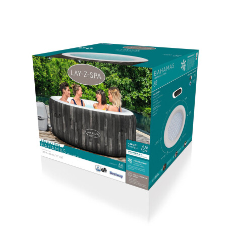 Bestway Spa Inflable 800 L Bañera Hidromasaje + Acces Simil madera