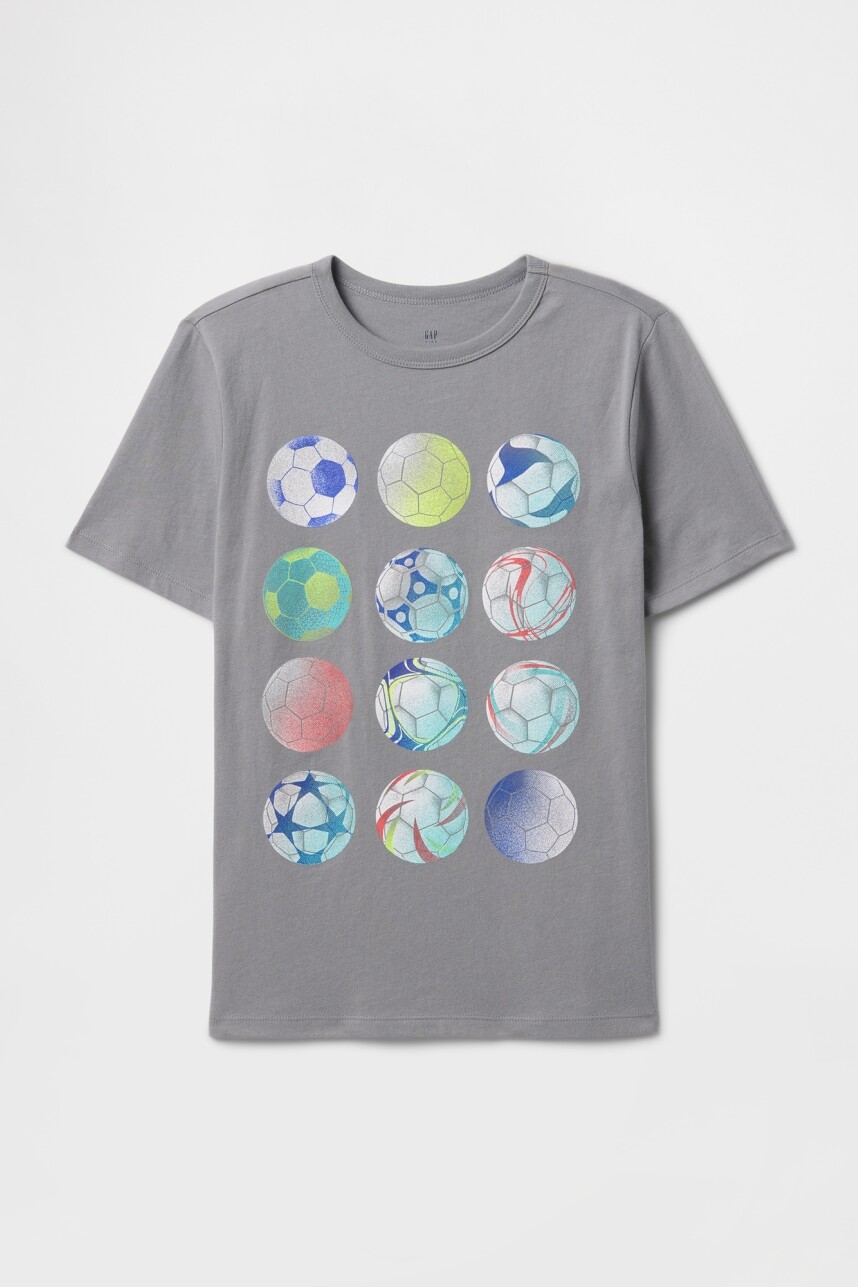 Remera Gráfico Niño Pilot Grey