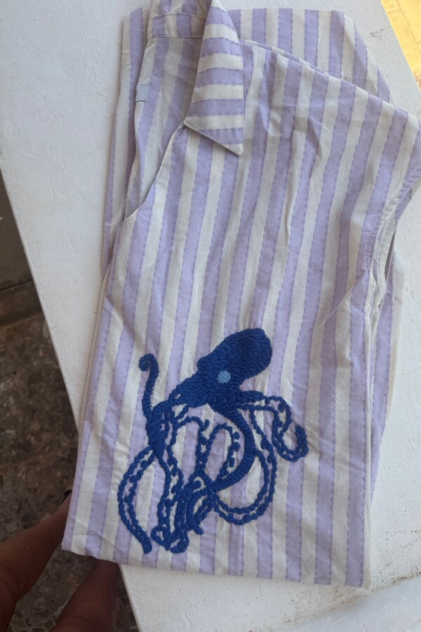 Tunica Bordada Octopus