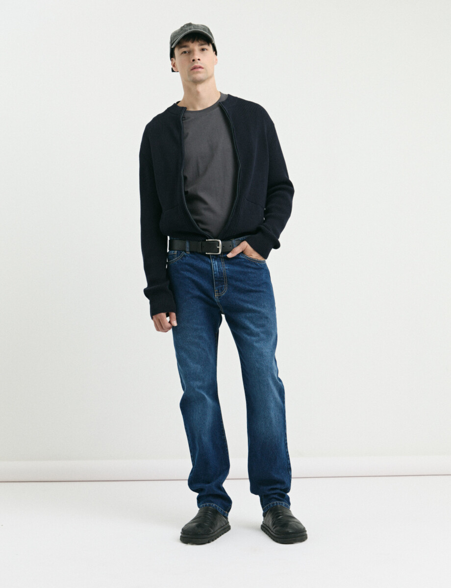 080687 PANTALON HARRINGTON LABEL Azul