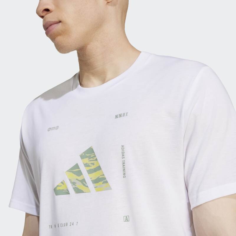 Remera Adidas Climacool Camo Logo Graphic Blanco