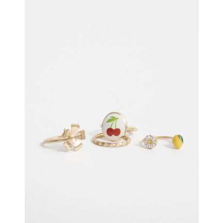 Sets Anillos Cerámica Dorado