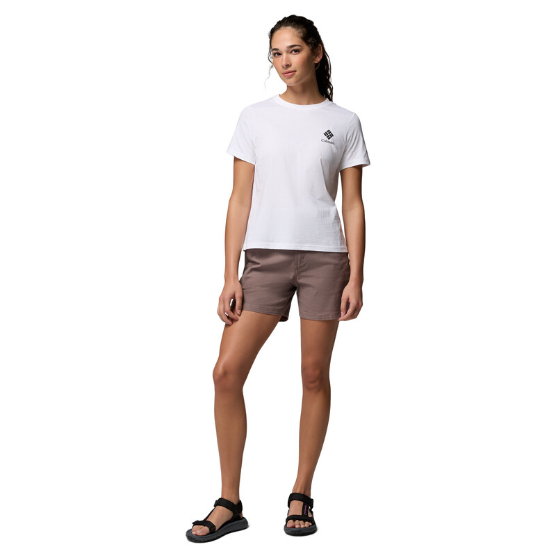 Remera Rolling Bend Mujer White, Stacked Gem Mini