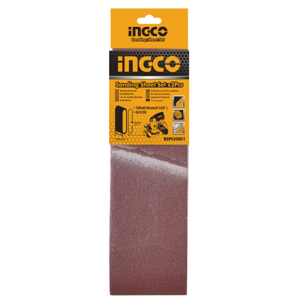 LIJA SET 2 LIJAS EN BANDA P LIJADORA INDUST PBS12001 INGCO G80 100X610MM LIJA SET 2 LIJAS EN BANDA P LIJADORA INDUST PBS12001 INGCO G80 100X610MM