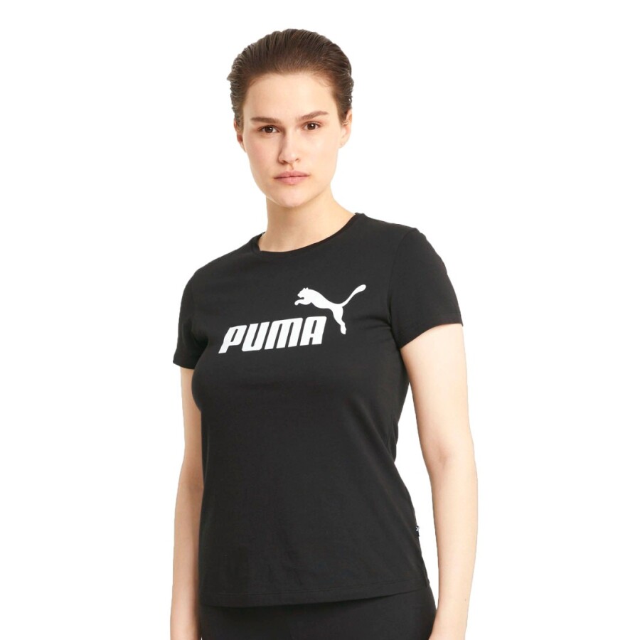 Remera de Mujer Puma Logo Negro - Blanco