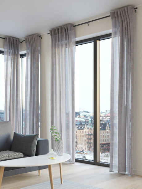 Cortina UNNEN 1x140x300 aspecto lino gris Cortina UNNEN 1x140x300 aspecto lino gris