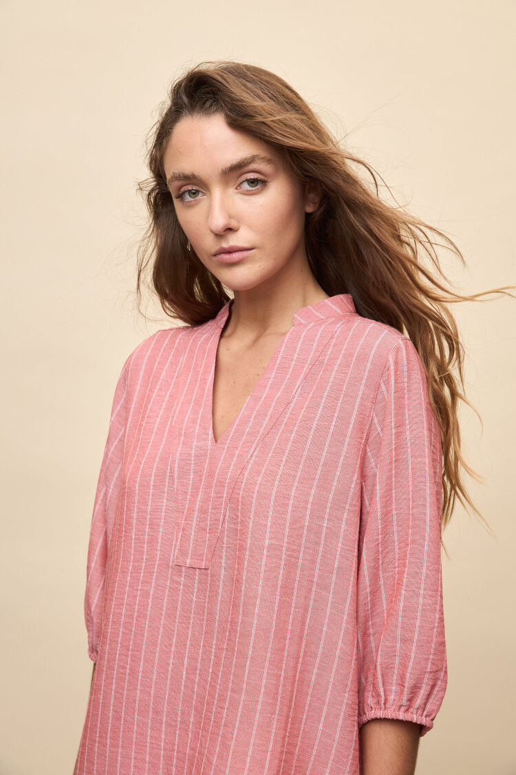 VESTIDO TALA STRIPED Rojo