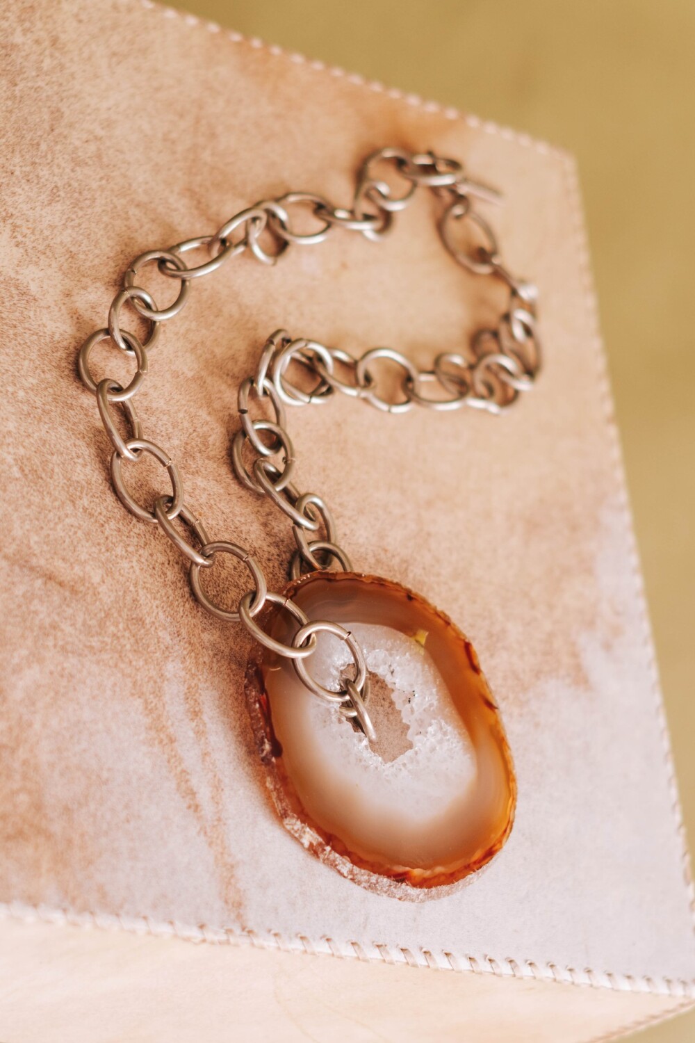 Agata Chain Necklaces Caramel