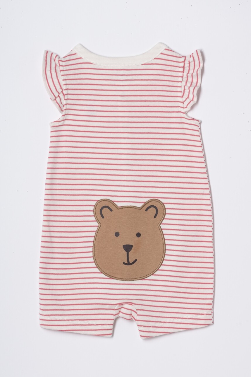 Enterito Short Bebé Pink Stripe Wwh1065-A