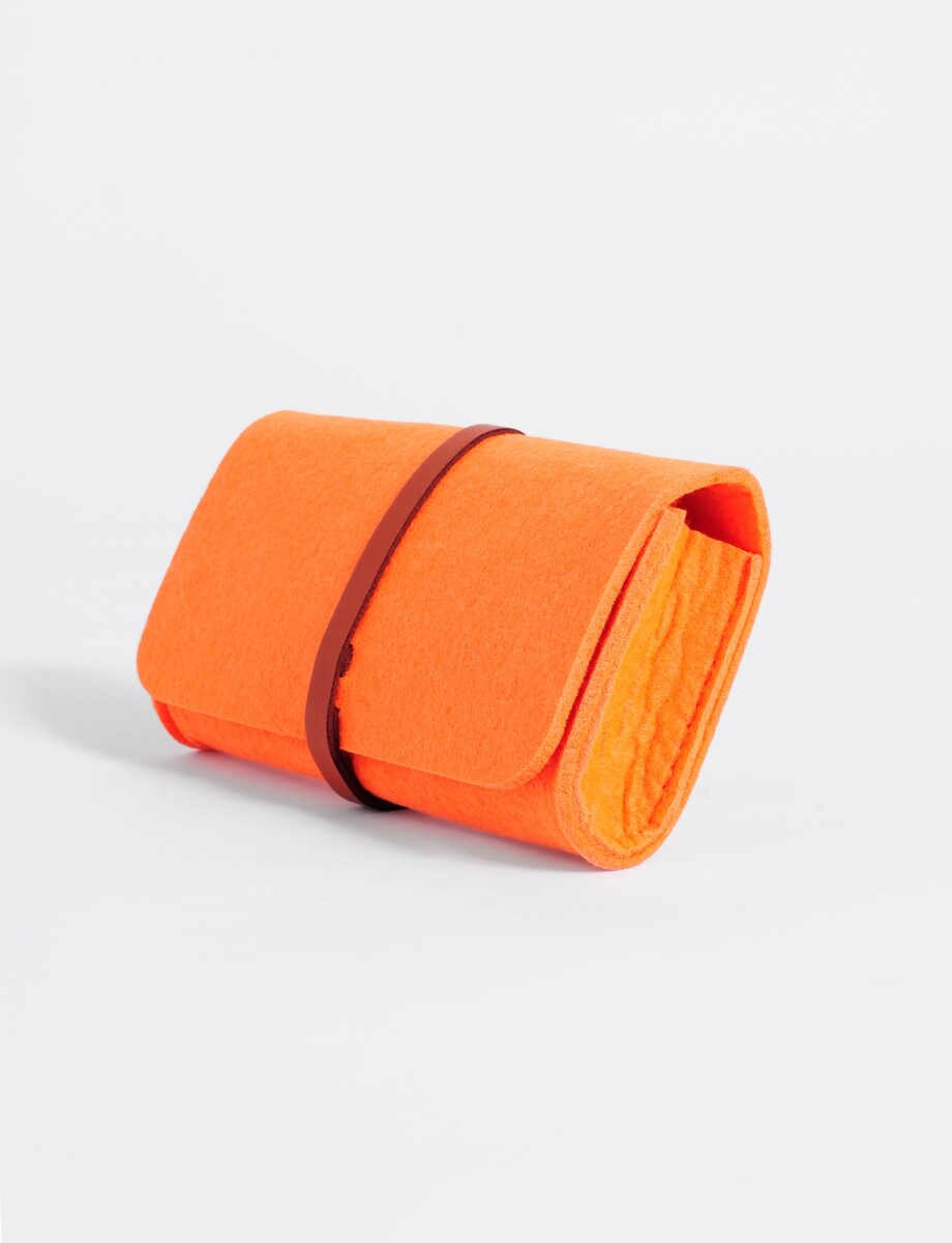 Estuche para lentes fieltro - naranja 