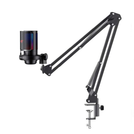 Microfono Havit Pc Series Gk50 Pro Usb P/Pc C/Brazo Articulado Negro