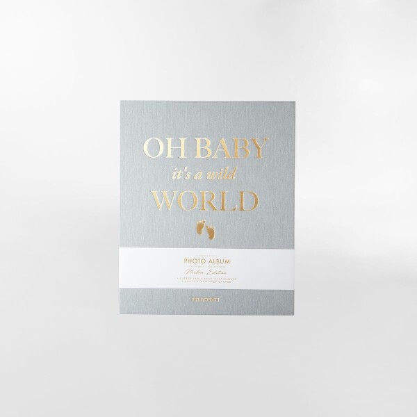 ALBUM DE FOTOS BABY ITS A WILD WORLD GRIS - UNICO