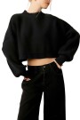EASY STREET CROP PULLOVER Negro