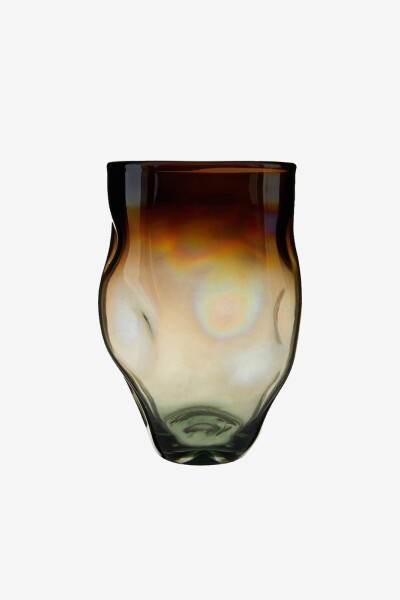Vase collision amber L Beige