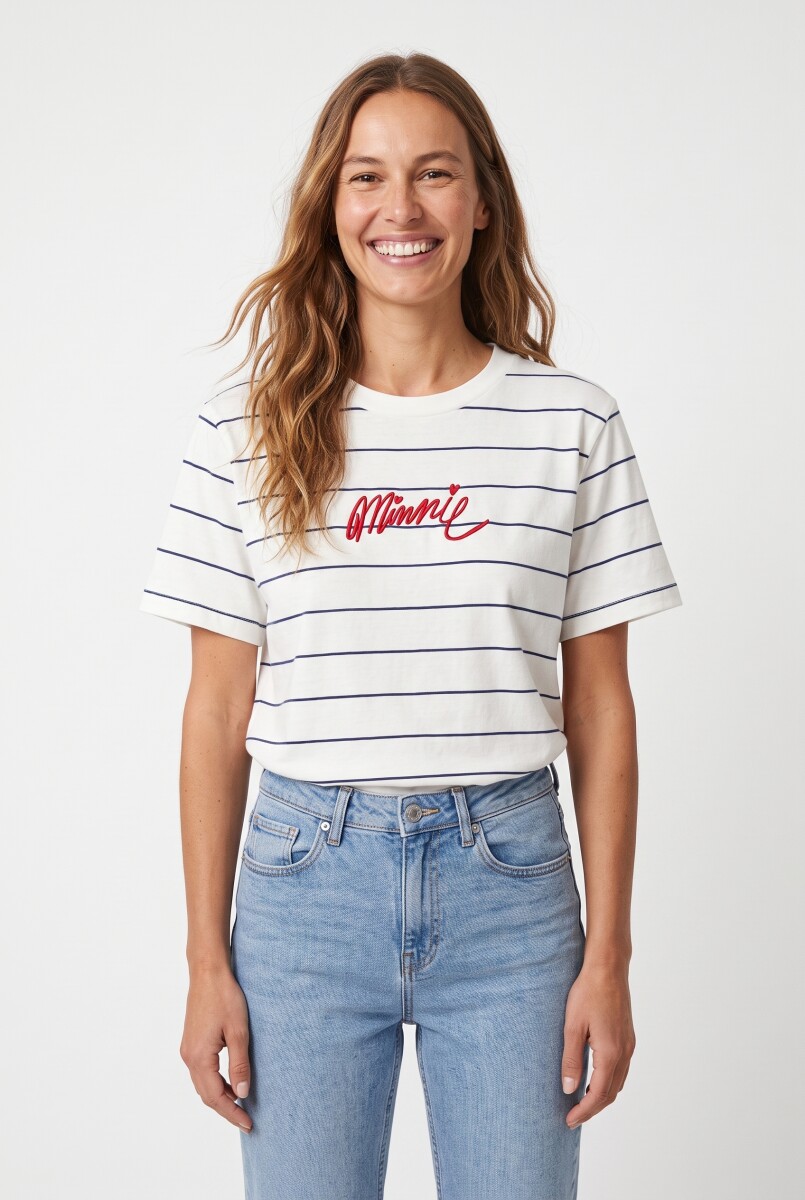 REMERA MINNIE MARINE - OFF WHITE 