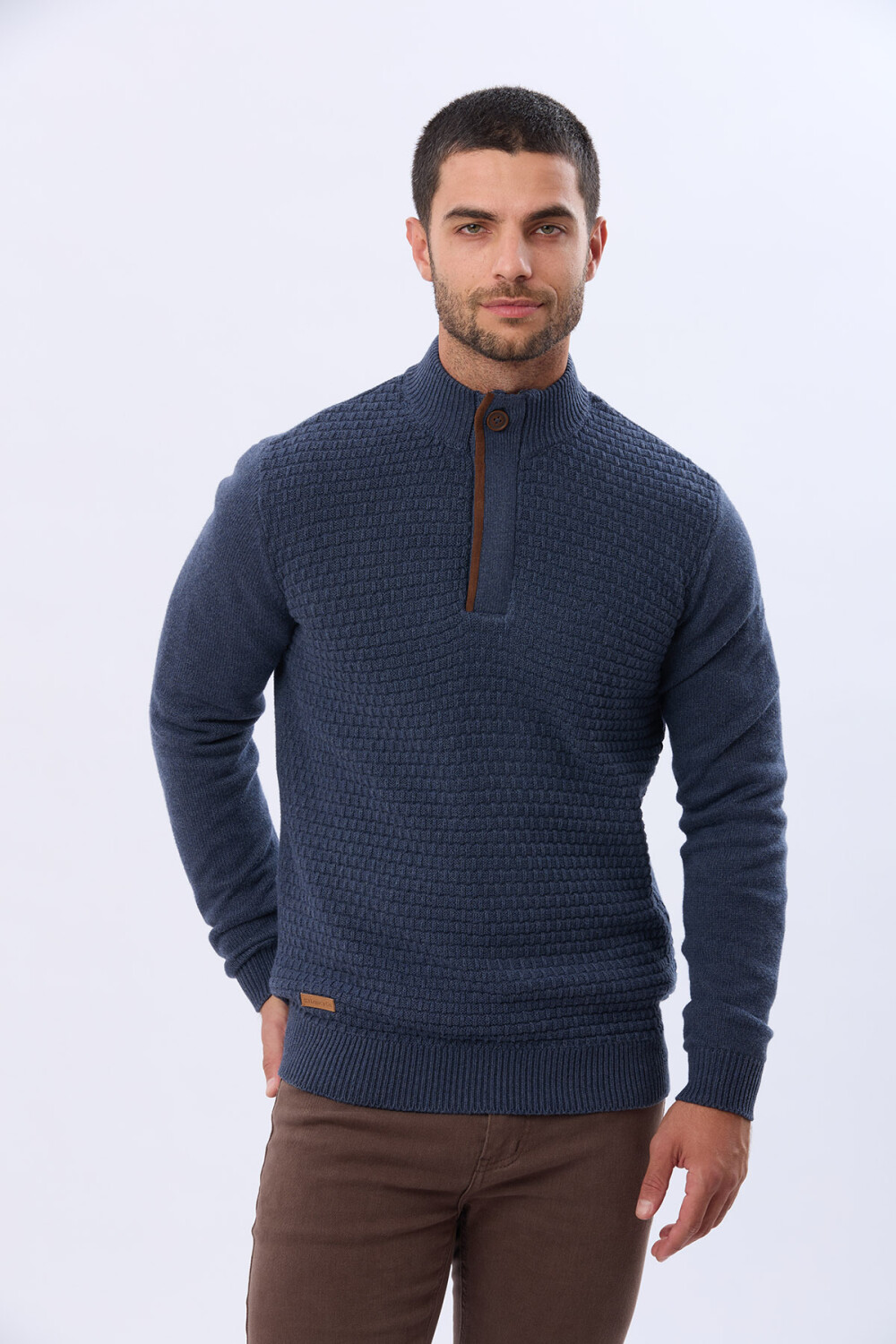 BUZO TEJIDO TEXTURADO Piedra