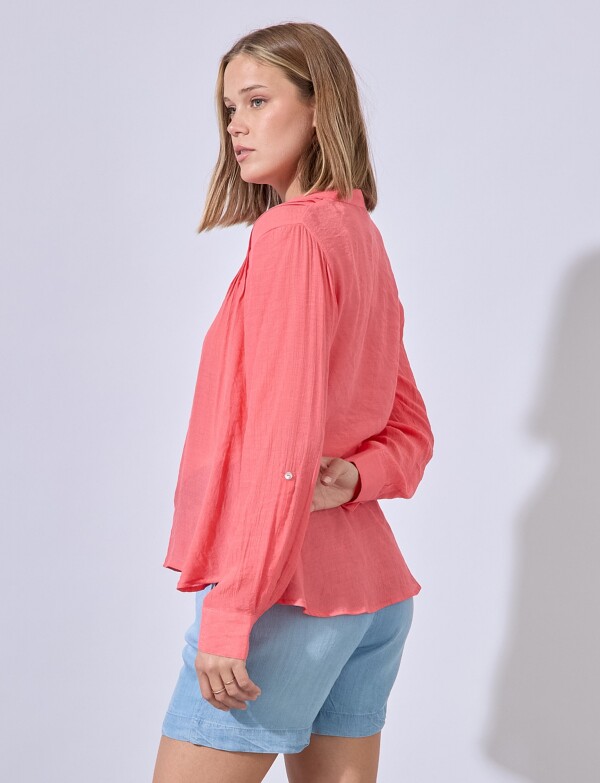 Blusa Plisada CORAL
