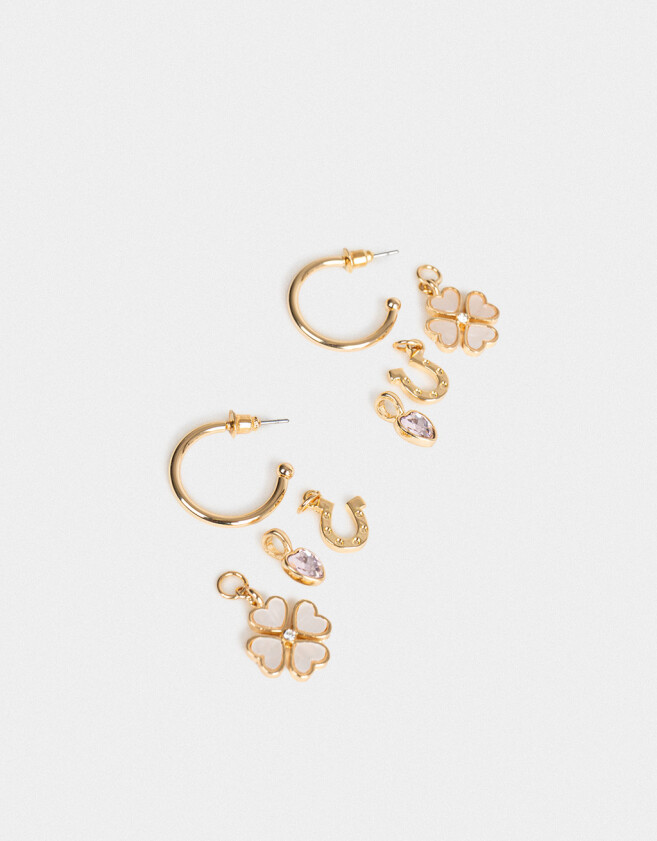 Aros Argollas Multi dijes Aros Argollas Multi Dijes - Dorado