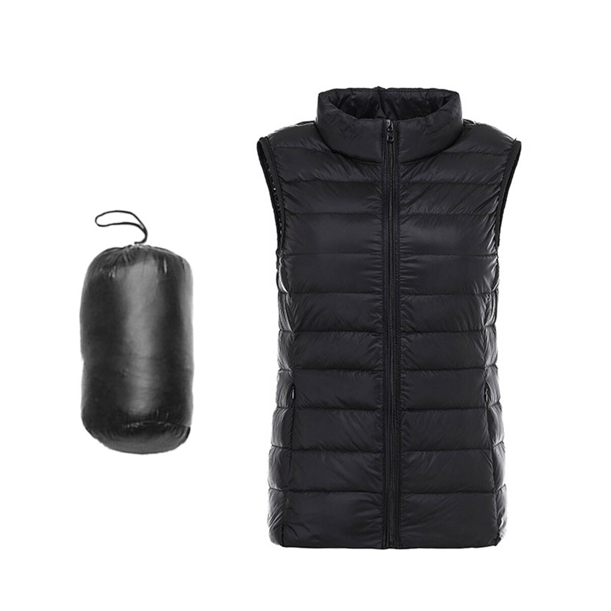 Uzspace Chaleco Dama Liviano Cómodo y Fácil Guardado - Negro 