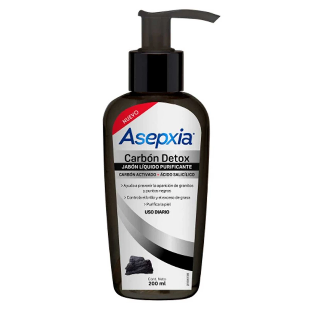 ASEPXIA JABON CARBON LIQUIDO FR. X 200 M