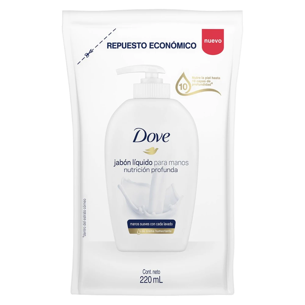 DOVE JABON LIQ. P/MANOS REPUESTO UNID. X