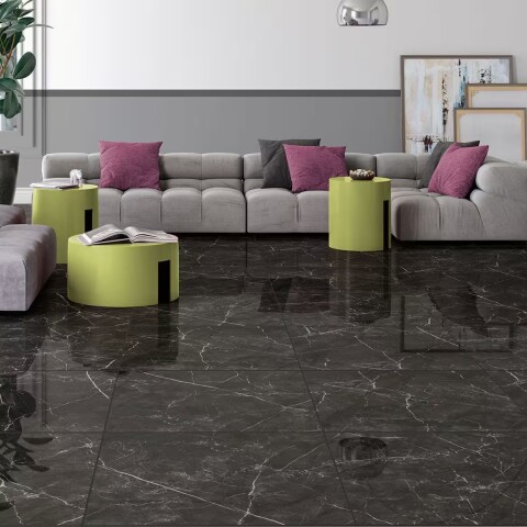 Gres Nero Elevato 66x66 cm Pulido brillante y rectificado Gres Nero Elevato 66x66 Cm Pulido Brillante Y Rectificado