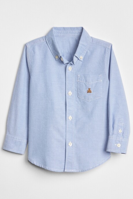 Camisa Oxford Con Bolsillo Toddler Niño Blue Opal 420