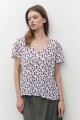 Blusa con estampa floral lila