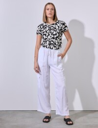 Pantalon Cargo BLANCO